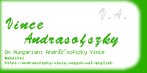 vince andrasofszky business card